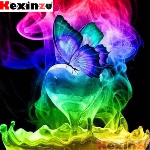 Full Square/Round 5D DIY Diamond Painting"Flame butterfly"3D Embroidery Kit Cross Stitch Rhinestone Mosaic Home Decor Gift Y046
