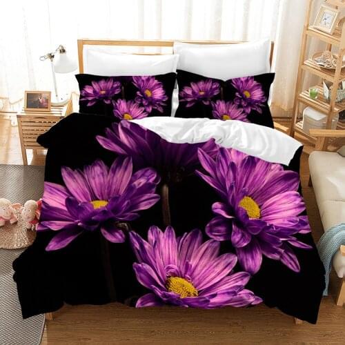 Chrysanthemum Bedding Set Flower Duvet Cover Sets Comforter Bed Linen Twin Queen King Single Size Dropshipping Gift