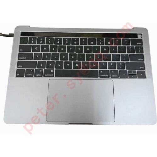 A1989 Topcase without battery Grey Silver US UK Layout For Macbook Pro 2018 13.3" A1989 Top case Full assembly MR9Q2 EMC 3214