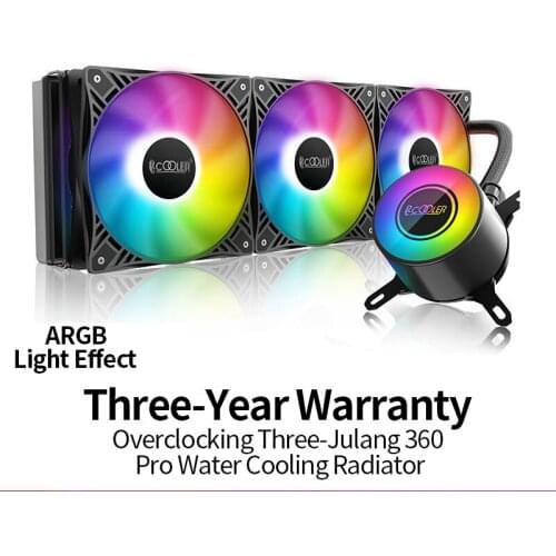 Overclocking Three Giant Waves 360pro Integrated Water Cooling Radiator Cpu Fan Argb Desktop Computer Temperature Control