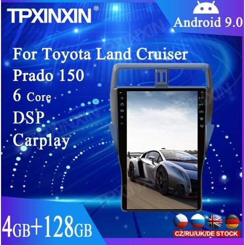 Tesla Style Android 9.0 For TOYOTA Land Cruiser Prado 150 2018-2019 Car GPS Navigation Stereo HeadUnit Multimedia Player Carplay