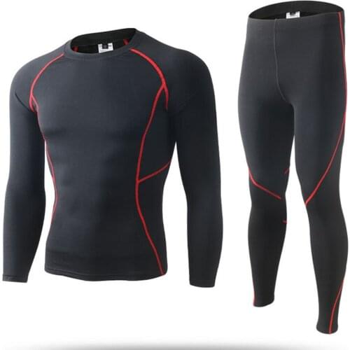 Motorcycle Jacket Man Fleece Thermal Underwear Set Moto Windproof Compression Winter Warm Base Layer Biker Suit Long Johons