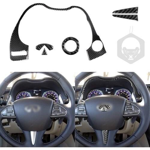 Carbon Fiber Automotive Interior Logo Dash Board Stickers Replacement For Infiniti Q50 Q60 QX50 QX60 JX Accessories