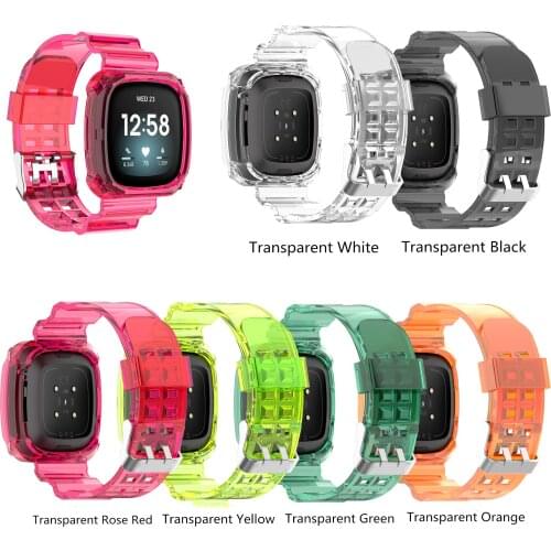 2020 New Transparent Integrated Strap For Fitbit Versa 3 Lightweight Replacement For Fitbit Sense Wristband Bracelet Accessories