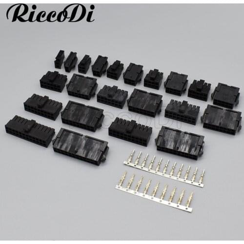 15-30Set Molex 3.0mm Pitch 5557/5559 Male Housing 2/4/6/8/10/12/14/16/18/20/24P Male Housing+Female Housing+Terminals