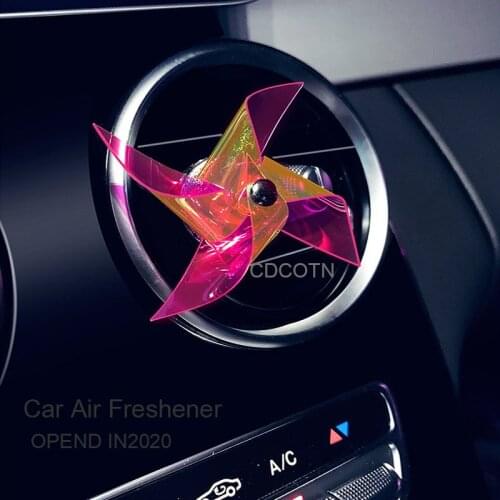 Colorful Windmill Car Air Freshener Air Conditioner Outlet Fragrance Perfume Clip Aromatherapy Ornaments Decor Auto Accessories
