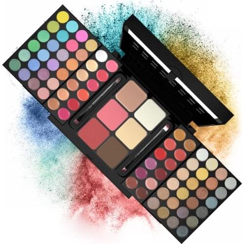 MYG Professional Makeup Set Lipstick Eyeshadow Blush Concealer Base Face Makeup Perfect Makeup Kit 78 Colors Cosmetics Palette