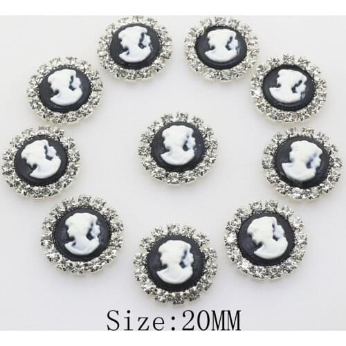 Direct selling 10Pcs / Lot 20MM Rhinestone Buttons, Resin Sewing Decoration Crafts DIY Party Handmade Decoration