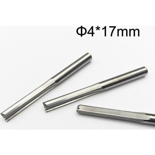 10pcs 4*17mm Two Flutes Straight router bits for wood CNC Straight Engraving Cutters Carbide Endmills Tools Milling Cutter