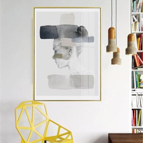 Nordic Posters and Prints Wall Art Portrait Canvas Painting Pictures For Living Room Scandinavian Home Decor