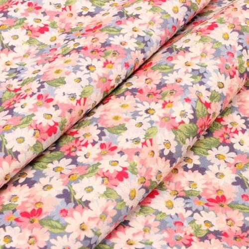 Polyester Fabric By The Meter Flower Serie Printed Cloth Fabric for Dress Sewing Home Textile DIY Crafts Supplies 45*145cm
