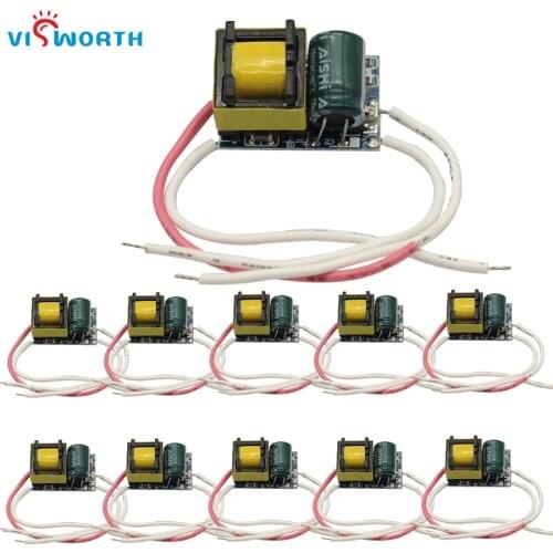 VisWorth (10pcs/lot) High Quality 5*1W Led Driver Outside 5W 300mA 5W Lamp Power Supply LED Transformer Input AC 110V 220V 240V