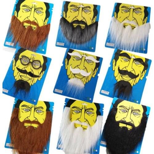Funny Costume Pirate Party Mustache Cosplay Fake Moustache Fake Beard For Kid Ad