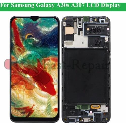 A30S Display Super AMOLED For Samsung Galaxy A30S A307F A307 A307FN LCD Touch Screen Digitizer Display Assembly Parts A307 LCD
