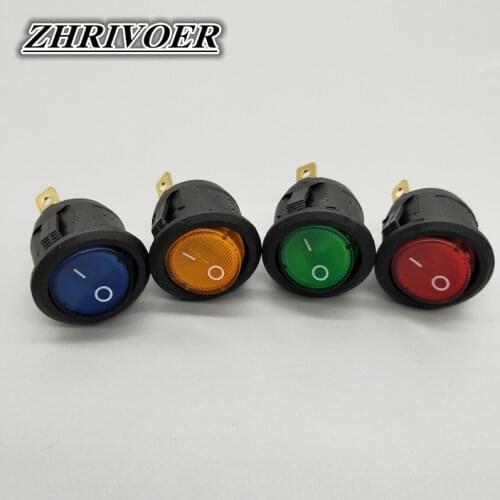 1pcs 20mm KCD1 Led Switch 10A 12V Light Power Switch Car Button Lights ON/OFF 3pin Round Rocker Switch