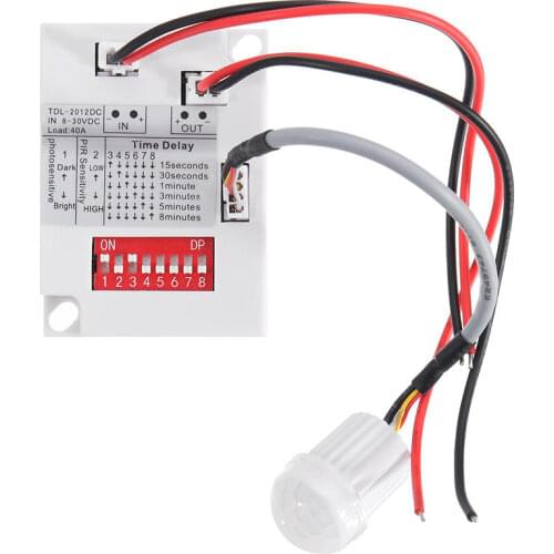 12V 24V 7-10M PIR Motion Sensor Switch IR Infrared Human Body Induction Sensor Detector Switch for LED Light Corridor Aisle Home