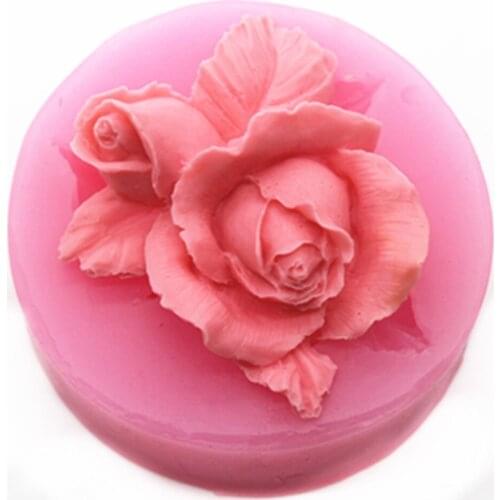 3D roses cake mould chocolate silicone soap molds for soap making