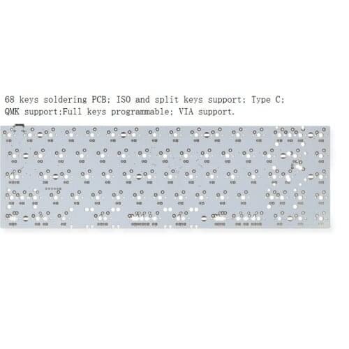 65% PCB soldering PCB 68 keys mechanical keyboard PCB QMK support Type C