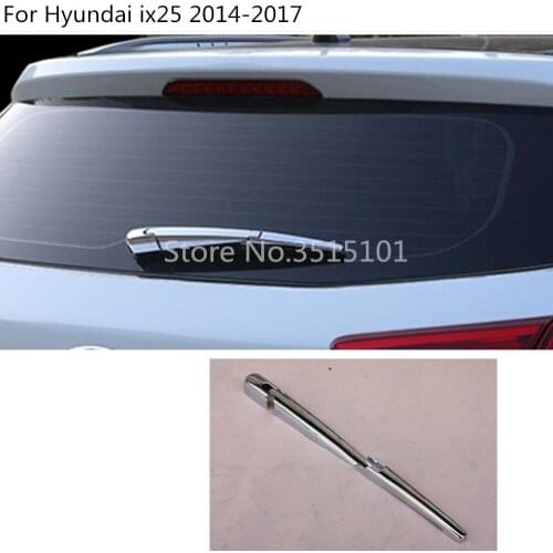 ABS Chrome Car Body Back Glass Wiper Nozzle Cover Frame Trim Tail Window Trims 2pcs For Hyundai Creta IX25 2014 2015 2016 2017