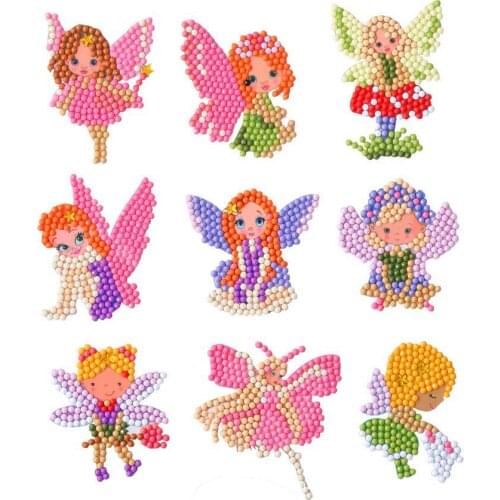 Diamond painting cartoon sticker 5D DIY art craft self-adhesive diamond painting by number kit rhinestone sticker for children