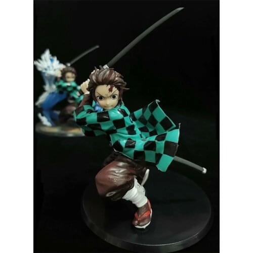 Aniplex Demon Slayer Kamado Tanjirou Vinyl Action Figure Battle Stance Wielding a katana Collection Model Doll Anime Figure Toys