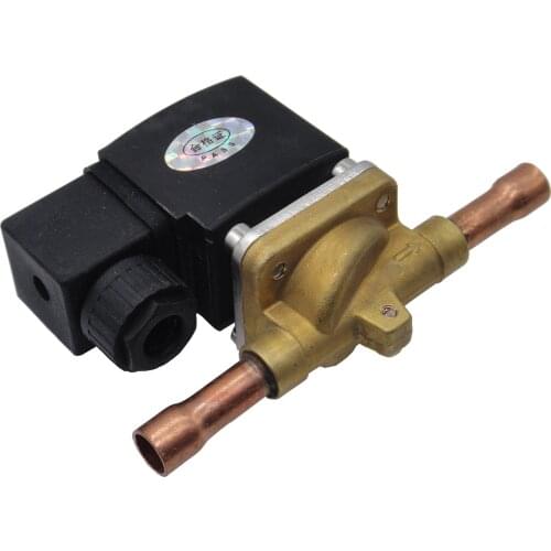 Bi-flow solenoid valve with 19mm ODF tube optimizes pipeline design of commerce freezer equipments which need hot gas defrost