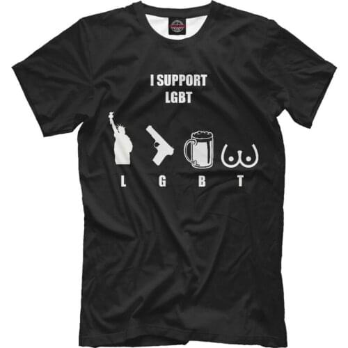 Bt! New T-Shirt I'M Support Lgbt! New 2019 Spring Summer Autumn Men O Neck Short Sleeves Muscle MenS T Shirts