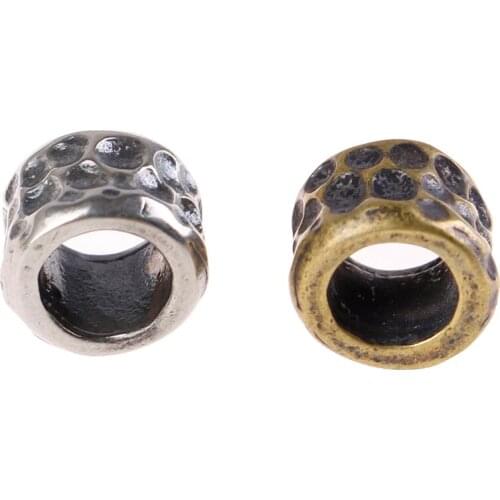 Hammer Grain EDC DIY Knife Beads Pendant Vintage Color Brass Cupronickel For Paracord Beads