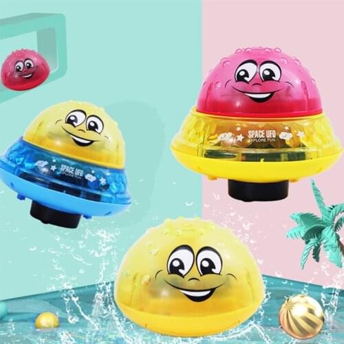 Electric Automatic Induction Water Spray Ball Baby Bath Toys LED Colorful Light Music Sprinkler Bathroom Bath Toys