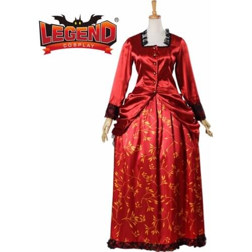 Red gothic Costume Victorian Dress cosplay costume custom made