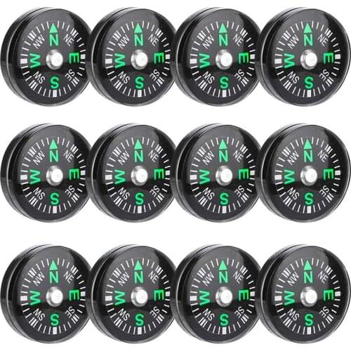 Mini Compass 20mm Hard Shell Pocket Compass for Outdoor Camping Hiking Survival Kit