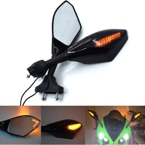 Motorcycle LED turn signal indicator rear view mirror side view mirror Retroviseur Clignotants for Yamaha R6 R1 R3 For Honda