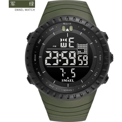 Brand SMAEL Men Sports Watches LED Digital Watch Men Fashion Military Watches Mens Waterproof Clock g Relogio Masculino 2019