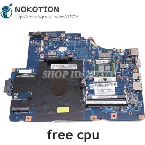 NOKOTION For Lenovo G560 Laptop Motherboard NIWE2 LA-5752P Main Board HM55 UMA DDR3 with Free cpu