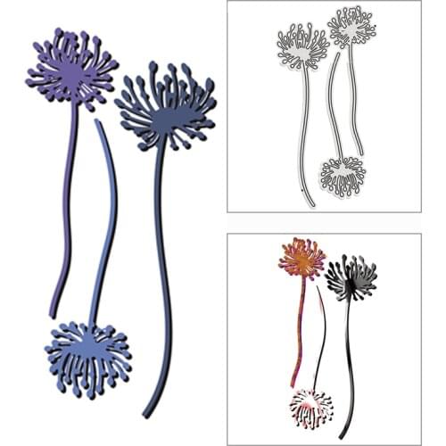 New 2021 Charming Dandelion Flower Metal Cutting Dies for DIY Scrapbooking and Card Making Decorative Embossing Craft No Stamps