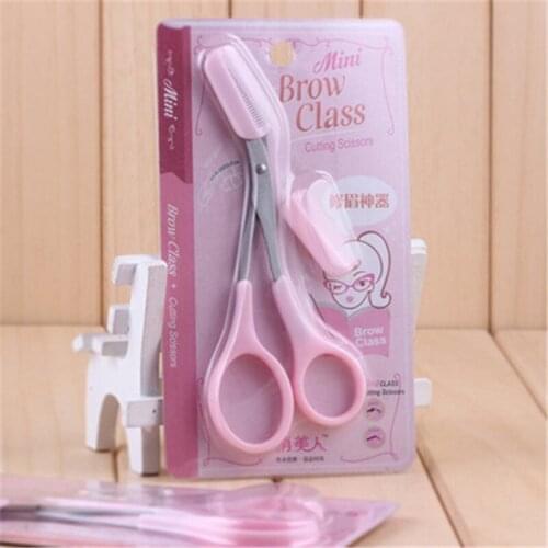Eyebrow Scissors With Comb Hair Remover Makeup Tools Hair Trimmer Eyebrow Shaver Trimmer Eyelash Hair Clips