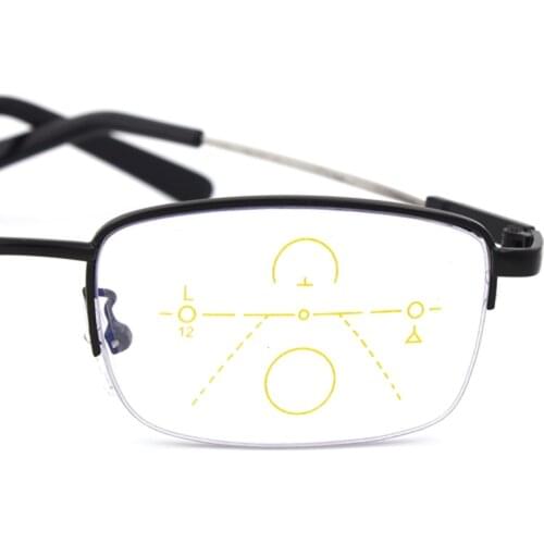 Memory titanium progressive reading glasses mens glasses multi-focus ladies magnifying glasses