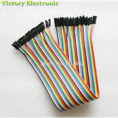40PCS/Lot 30cm 2.54mm 1Pin Male To Female Jumper Wire Dupont Cable New Wholesale