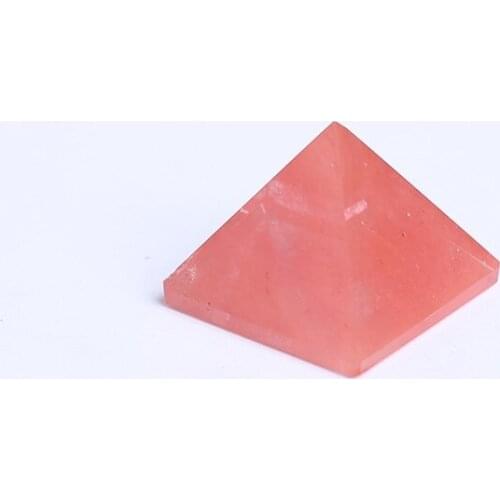 Pyramid-Finest Big Red Crystal Melting Pyramids Gemstone 1.18" Carved Pyramidal Crystal Healing Crafts