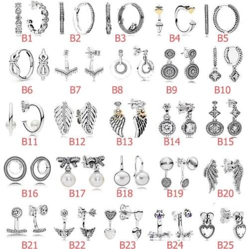 Authentic 925 Sterling Silver Little Earrings Simple Like Shape Earrings For Women Gift