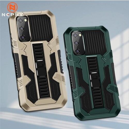 Shockproof Armor Bracket Protective Case For Samsung S20 S21 Plus Note 10 20 Ultra A12 A50 A70 A31 A41 A51 A71 5G A21S A52 Cover