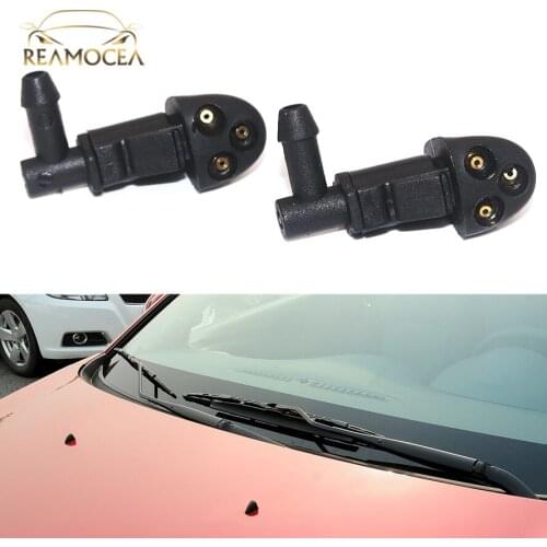 Reamocea 2Pcs 94556605 Black 3-Hole Car Windshield Washer Wiper Water Spray Nozzle Fit For Chevrolet Cruze 2009-2012 2013 2014
