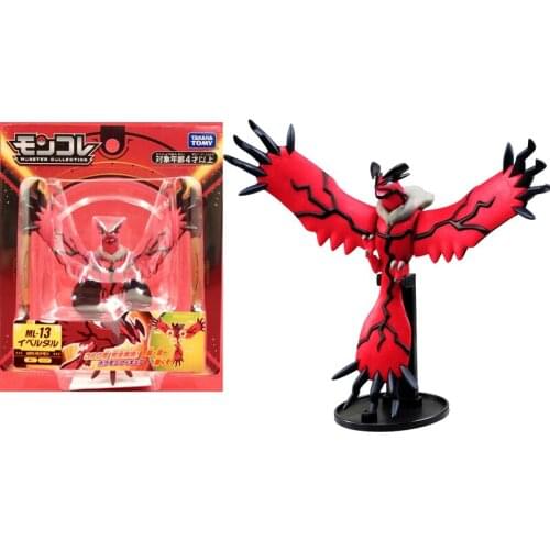 Takara Tomy Tomica Pokemon Pocket Monster Collection MonColle ML-13 Yveltal Resin Anime Figure Toys For Children Collectibles