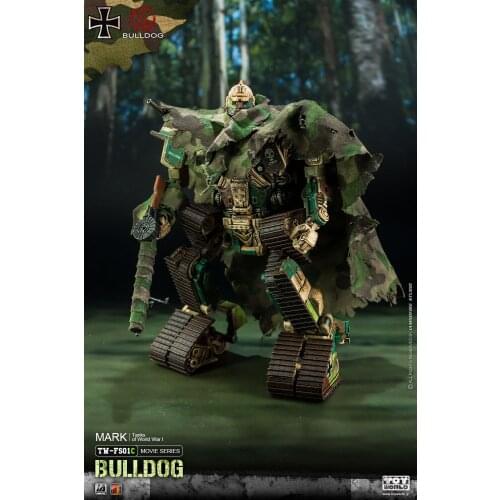 Transformation TOYWORLD Movie Series World War 2 German Military Tank TW-FS01C Bulldog German Camouflage Skeleton
