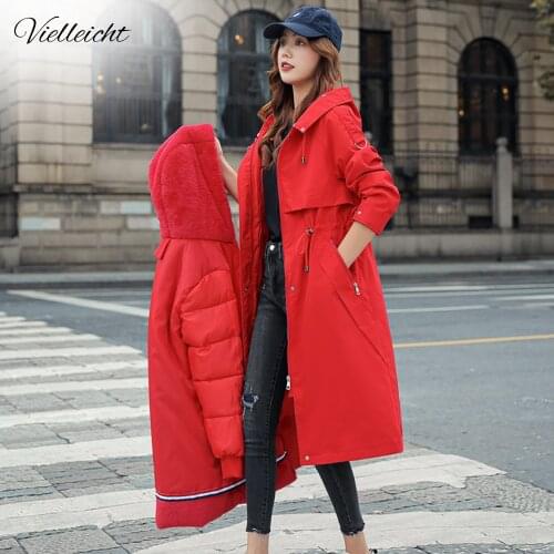 Vielleicht -30 Degrees New Warm Winter Jacket Women Coat Long Parkas Female Removable Fur Liner Hooded Winter Coat Women Outwear