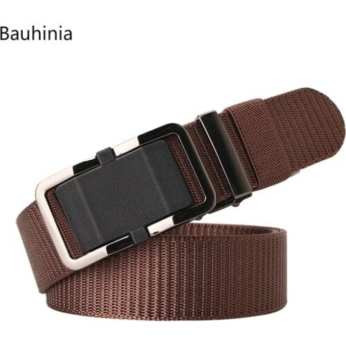 High Quality Fashion Men Army Tactical Waist Belt Casual Outdoor 125x3.5cm Luxury Automatic Buckle Canvas Jeans Belt