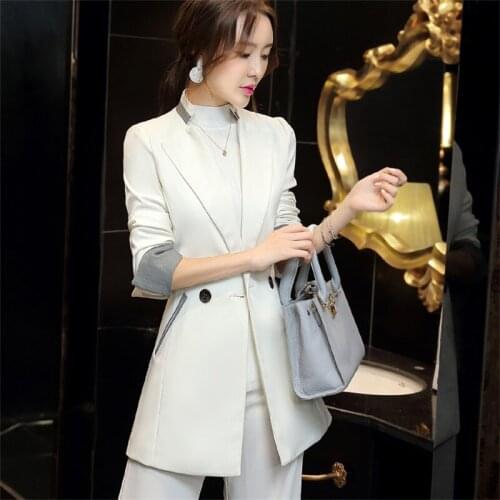 Women Long section Blazers Jackets Suit Ladies Long Sleeve Work Wear Blazer Casual Female Outerwear Wear to Work Coat top
