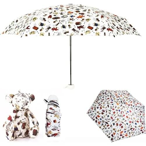 Boys Parasol Woman Folding Umbrella Kids Cartoon Pattern Personality Black Coating Anti-uv Man Sun Umbrella Household