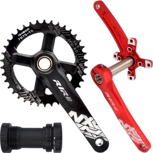 104BCD MTB Bike Crankset 104BCD 32/34/36/38/40T Sprocket with Bottom Bracket Mountain Bike Crankset Bike Accessories 170MM 175MM