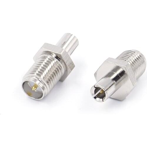 2pcs RF Coaxial Adapter SMA To TS9 Coax Jack Connector RP SMA Female Jack To TS9 Male Plug Silver